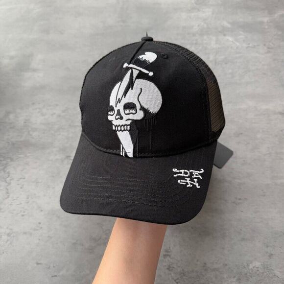 NWT Ed Hardy Skull Dagger Embroidered Hat - Picture 1 of 6